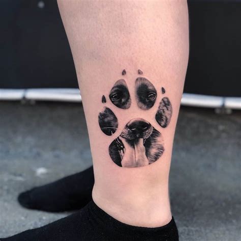 dog paw tattoo